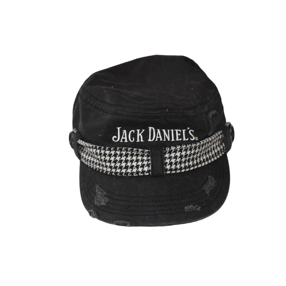 Jack Daniel's Train Hat, Cadet Hat, Black, NWOT, One Size, Distressed Vintage